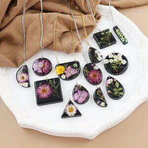 Multi-Shapes Gem Pendant Silicone Resin Mold, Resin Jewelry Pendant Mold